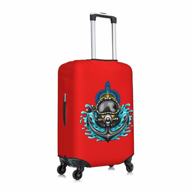 Custom Diver pelindung bagasi perjalanan, penutup koper dapat dicuci Scuba Diving jangkar untuk 18-32 inci