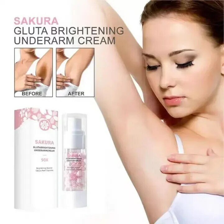 30ml GMEELAN Underarm Brightening Cream Natural Sakura Extract Moisturizing Anti-Wrinkle Firming Whitening Booster Body Lotion