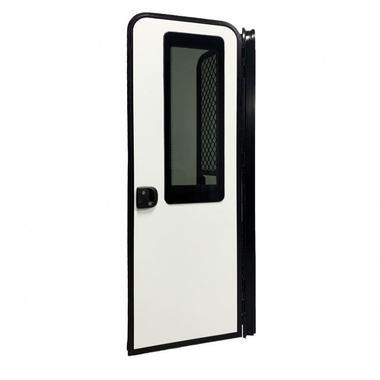 H10244 RV Camper Baggage Door Catch Hook 12 Pack, White Plastic Door Holders for Exterior Entry, Hatch, Interior Cabinet
