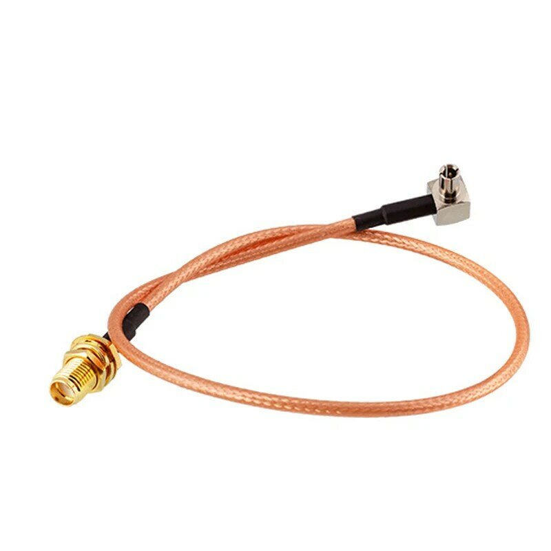 15CM 6 "SMA Female Bulkhead ke TS9 Male sudut kanan Plug RG316 kabel Pigtail konektor Crimp RF Coaxial Pigtail Jumper kawat