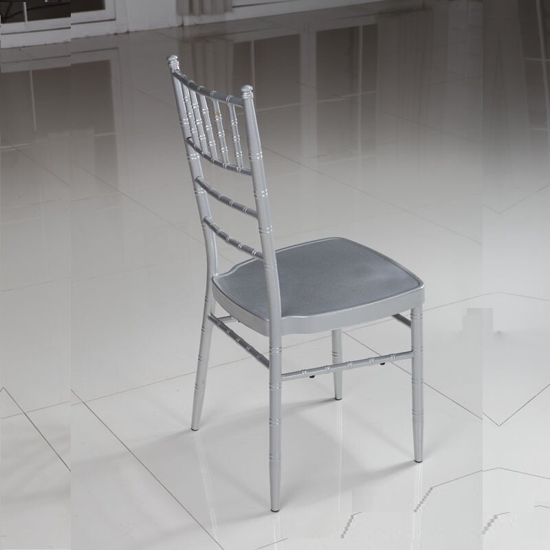 Hurtownia jakości mocne białe metalowe krzesło typu Chiavari ze zdejmowana poduszka na imprezy weselne
