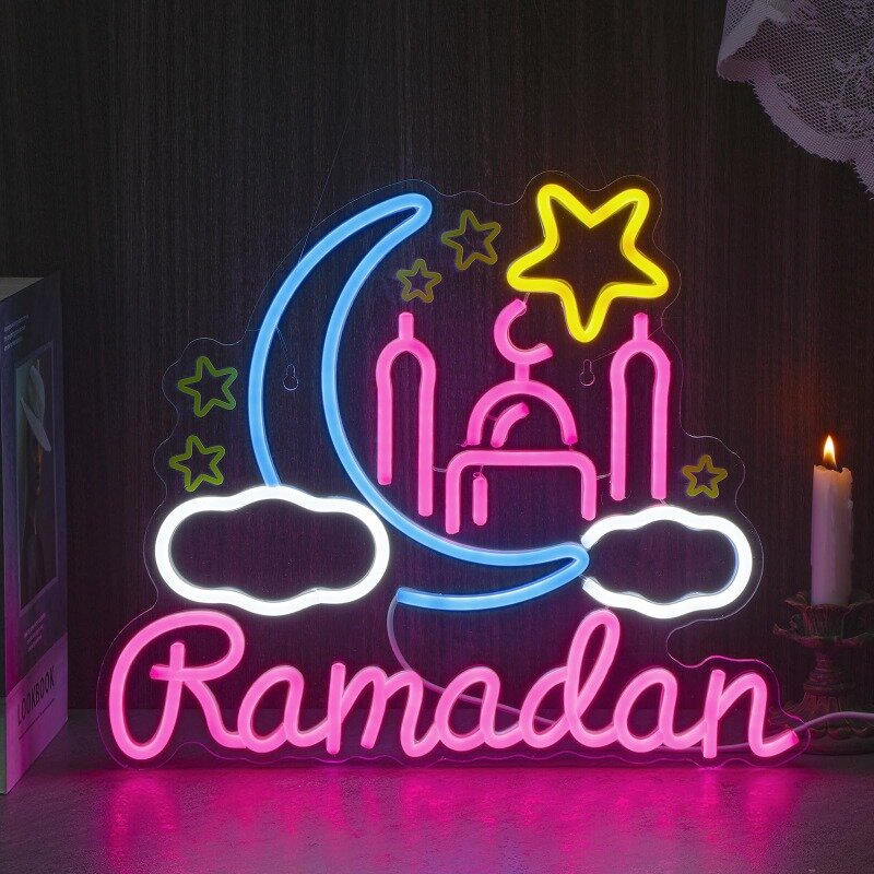 Moon Castle Neon Sign Festival Lighted Window Decorations LED Neon Signs for Wall Decor Light for Girls Kids Bedroom Wall Home
