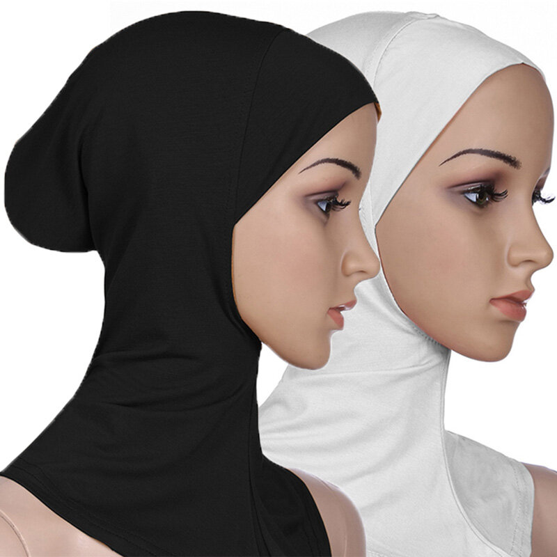 Under Scarf Hijab Cap Women Stretch Under Caps Solid Color Hijab Under Scarf Woman Hijab Cap Unisex Hijab Hats Turbans for Women