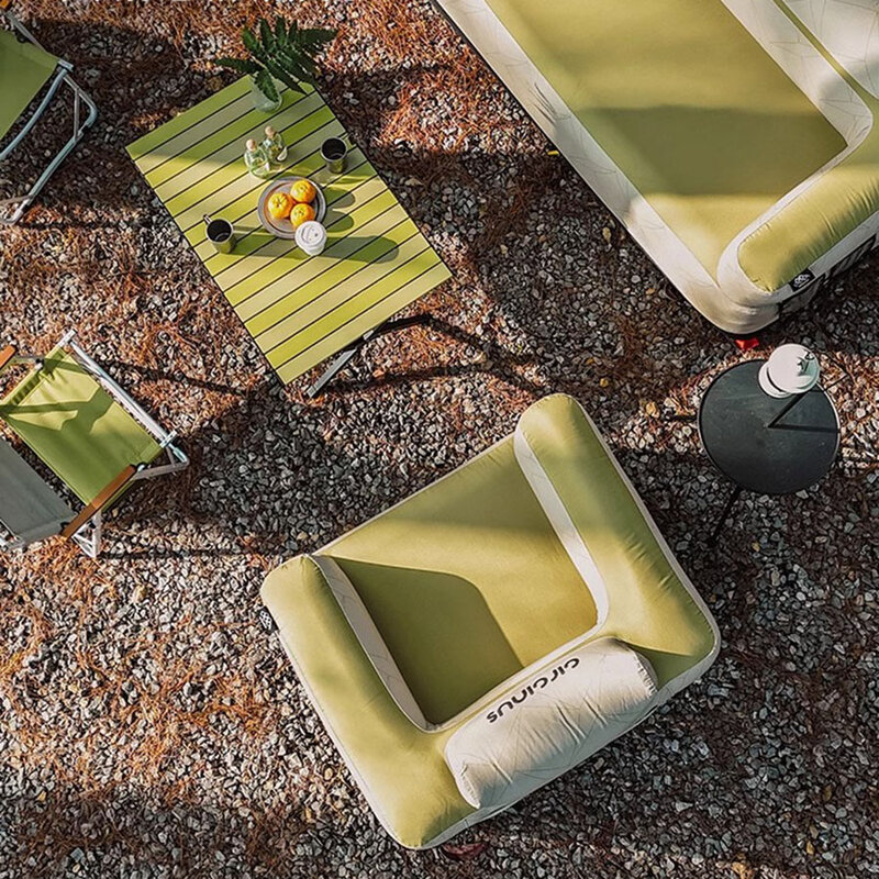 Sofá de aire plegable para exteriores, sillón hinchable para acampar, romántico, para dormitorio, Playa