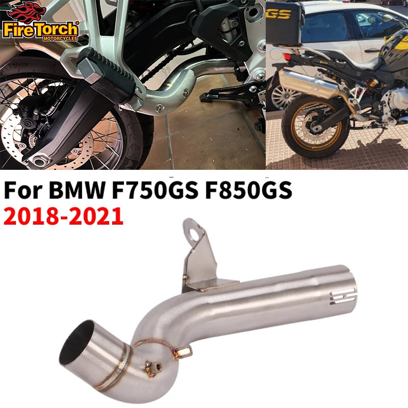 For BMW F750GS F850GS F750 GS 2018 - 2021 Motorcycle Exhaust Modified Escape Stainless Steel Mid Pipe Connect Original Muffler