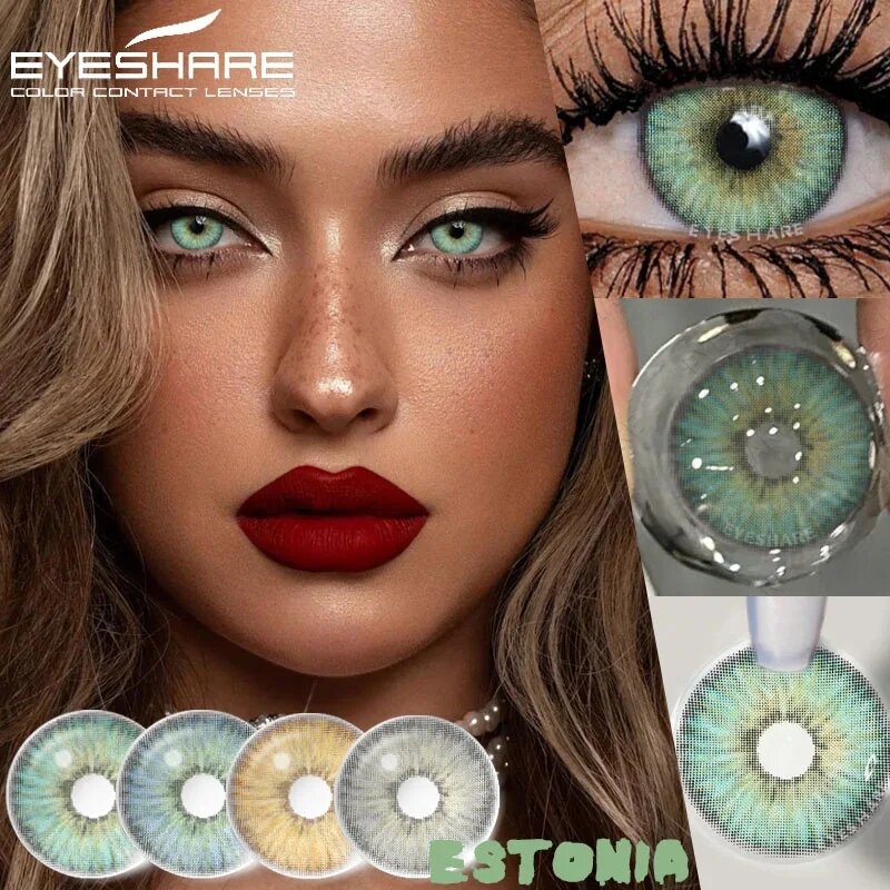 EYESHARE 1 paio di lenti a contatto colorate per occhi moda lenti per occhi blu lenti verdi contatti per occhi grigi lenti annuali contatto per gli occhi