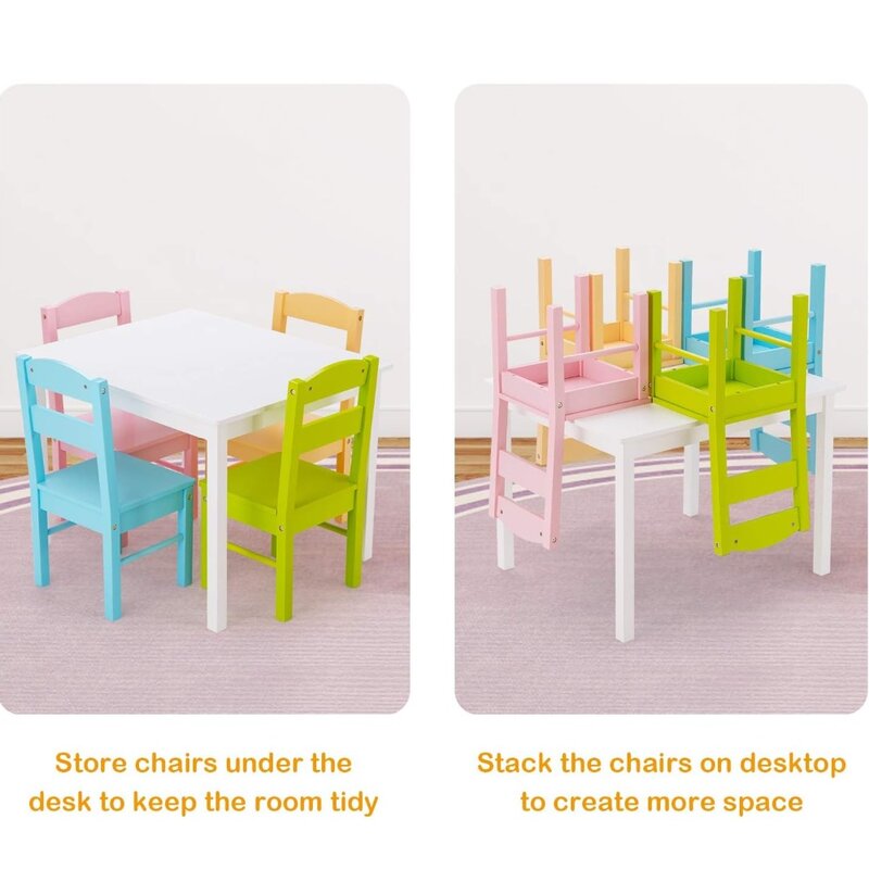 Conjuntos de Móveis, Mesa e Cadeiras para Crianças, Hora do Lanche, Artes e Artesanatos, Lição de Casa