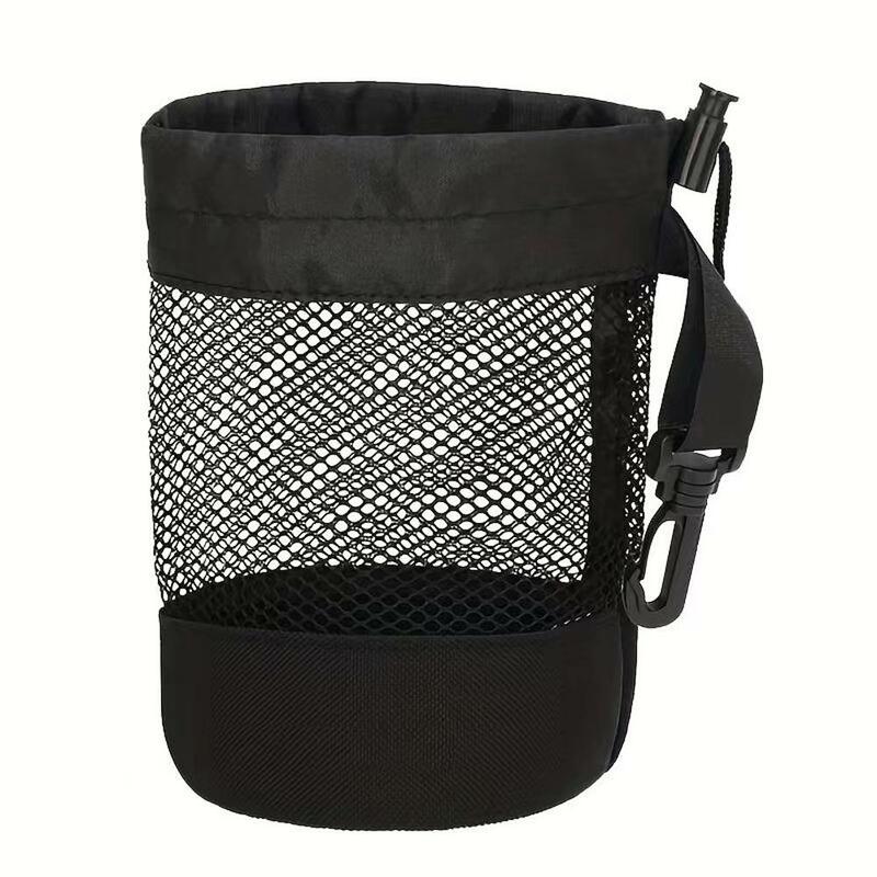 Especial Black Golf Ball Storage Bag, Golf Container, Drawstring Ball, Mesh Nylon Bag, pode segurar, A9R8
