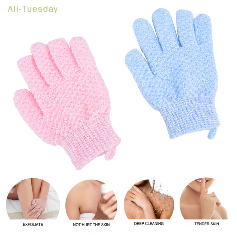 1pc Bath For Peeling Exfoliating Mitt Gloves For Shower Body Brush Fingers Towel Body Massage Sponge Wash Moisturizing SPA Foam