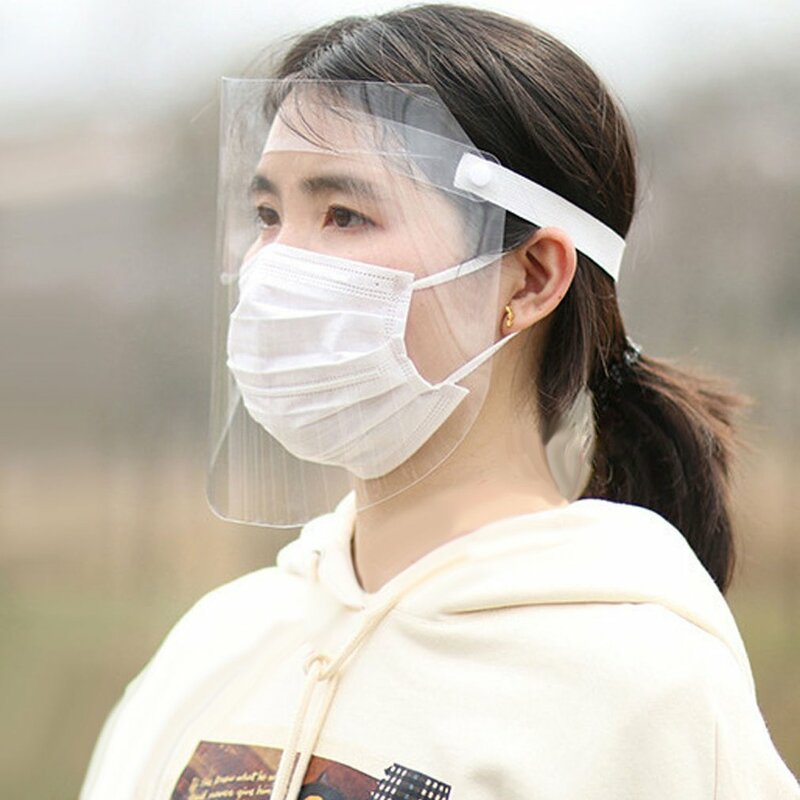 Protective Face Shield Anti-saliva Transparent Mask Anti-fume Cooking Mask Antifog Glasses Full Face Protection Eco-friendly PET