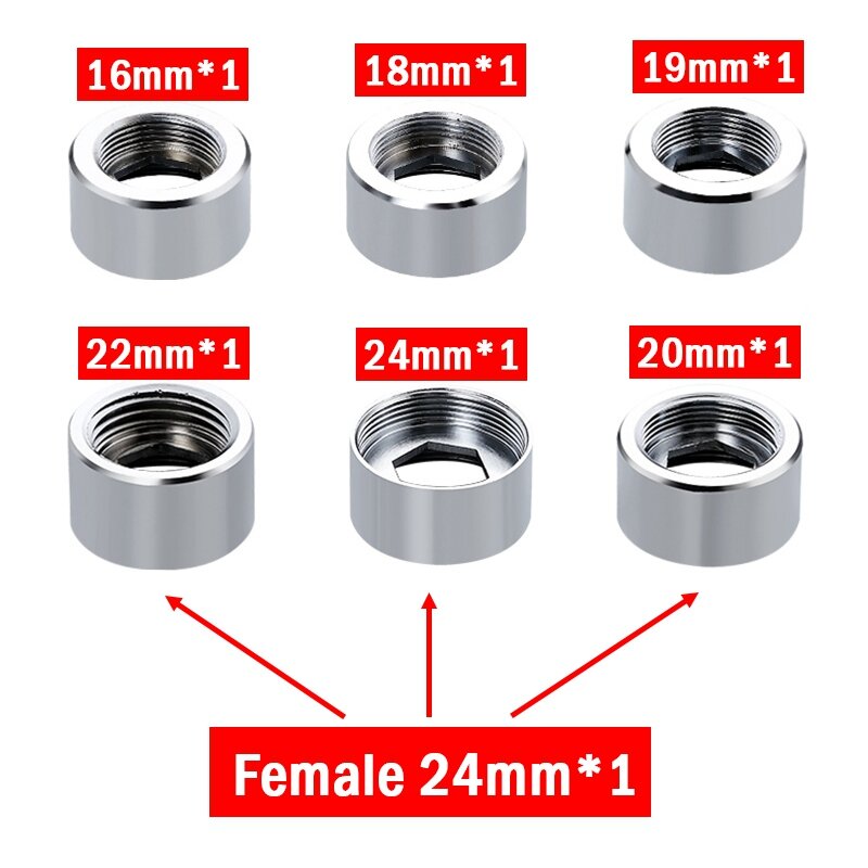 1PC Female x Female Tap Aerator Connector Faucet Adapter M24 To M22 Faucet Joint Kitchen Bathroom Water Tap Adapter Faucet Joint