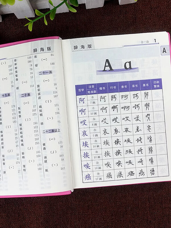 Caracteres chineses e canetas, cinco dicionários do corpo, script regular, executando script, comumente usado