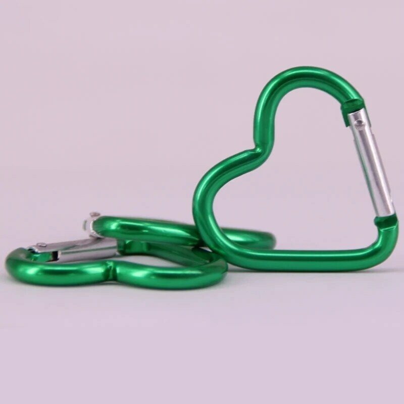 25UC Карабин в форме сердца Зажим для ключей из алюминиевого сплава Пружинный карабин
