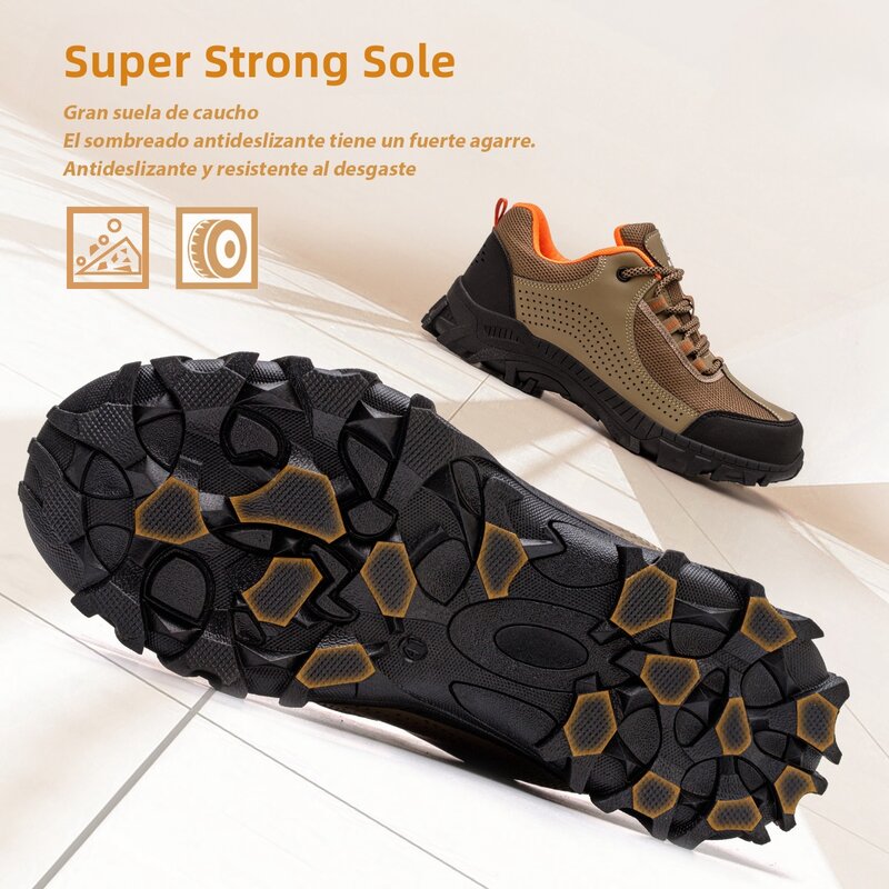 Men Safety Shoes for Work Industrial Shoes Anti Puncture Work Shoes with Steel Toe Working Shoes with Protection