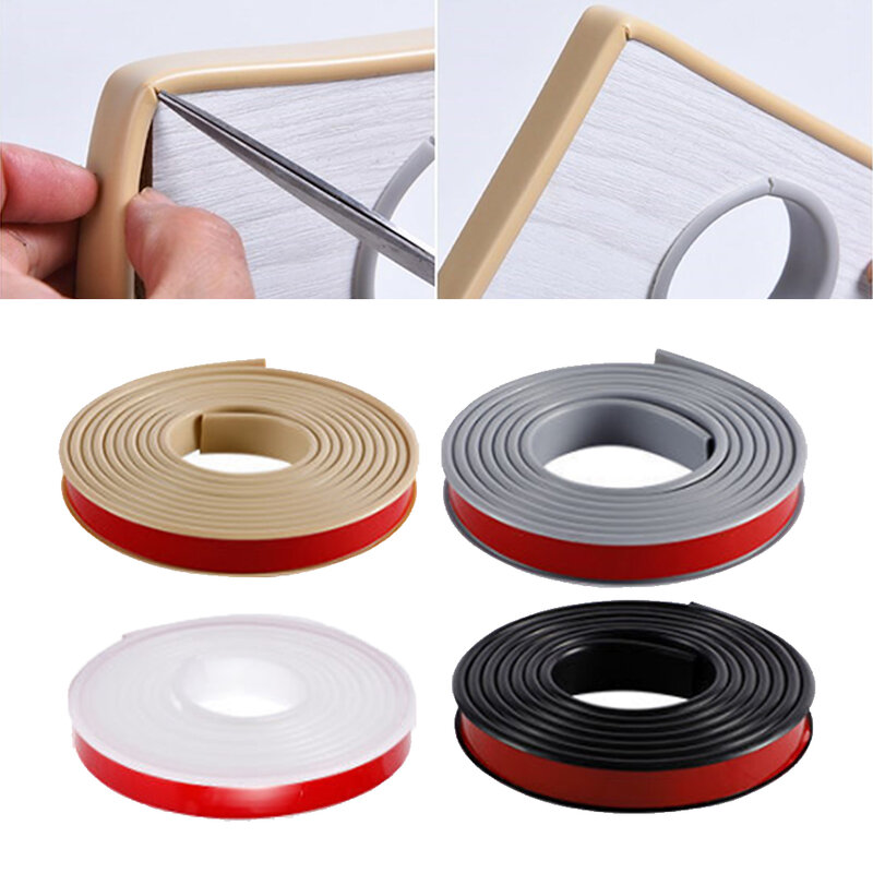 1M U-Shaped Self-adhesive Edge Strip Furniture Banding U-Shaped Rubber Edge Guard Strips Self-Adhesive Protector TPE Edging Tape