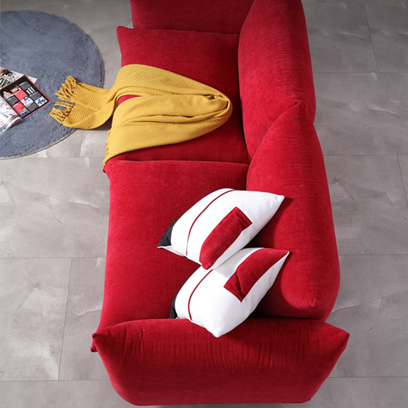 Moderno e minimalista sofá de tecido macio decoração designer recomenda pequeno apartamento americano net vermelho móveis da sala estar