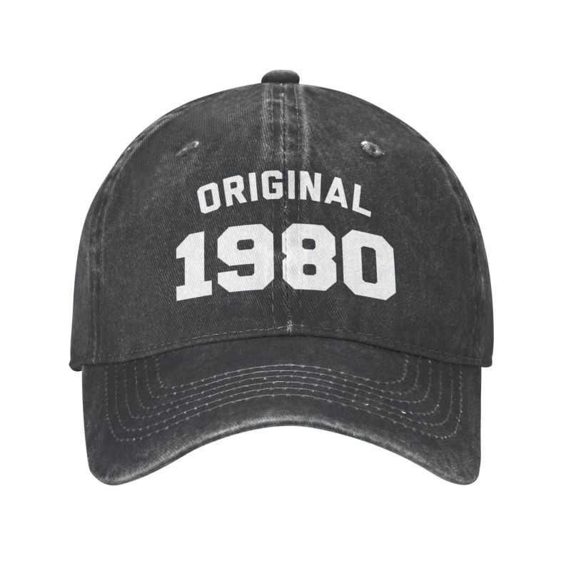 Classic Cotton Original Born In 1980 Funny Birthday Gift Baseball Cap for Women Men Breathable Dad Hat Performance