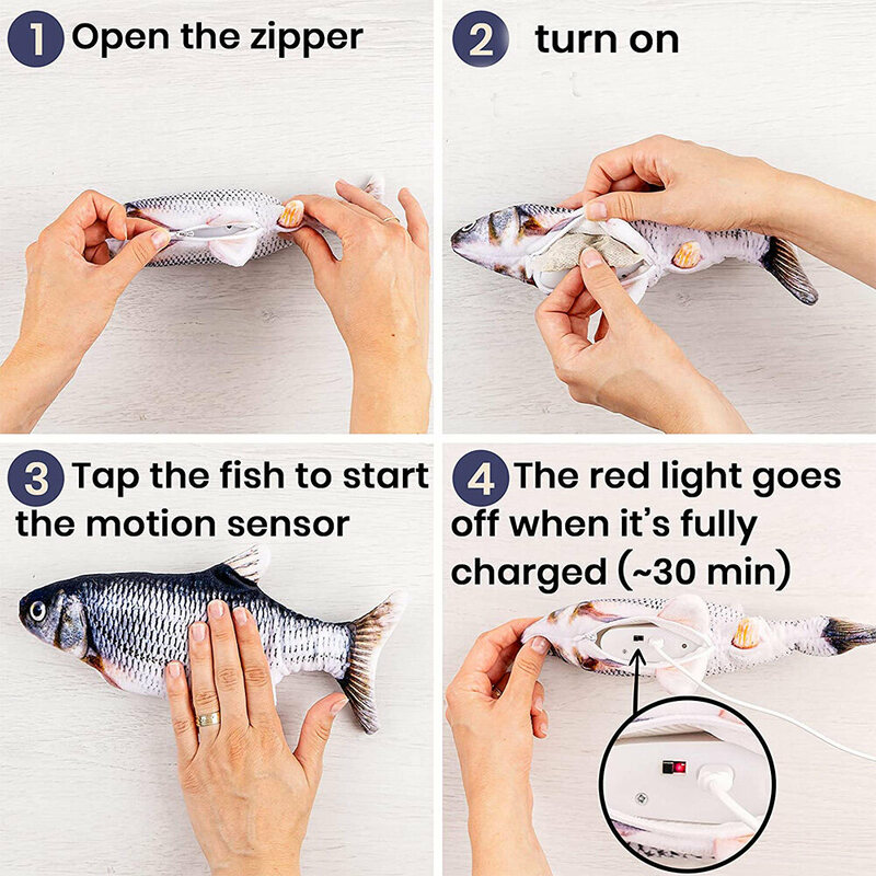 Mainan anak-anak populer ikan listrik akan melompat dan pindah untuk tidur ikan palsu ikan tepuk listrik untuk koaksial mainan bayi ikan tidur bayi