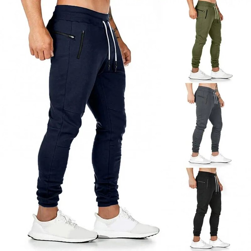 Спортивная одежда с карманами плотные брюки на шнуровке Мужские осенне-зимние колготки на молнии брюки для спортзала