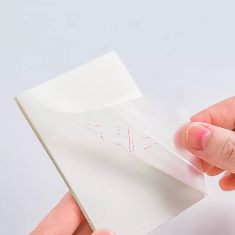 50 Vellen Creatieve Transparante Pet Memo Pad Geplaatst Het Sticky Notes Planner Sticker Notepad Schoolbenodigdheden Kawaii Briefpapier