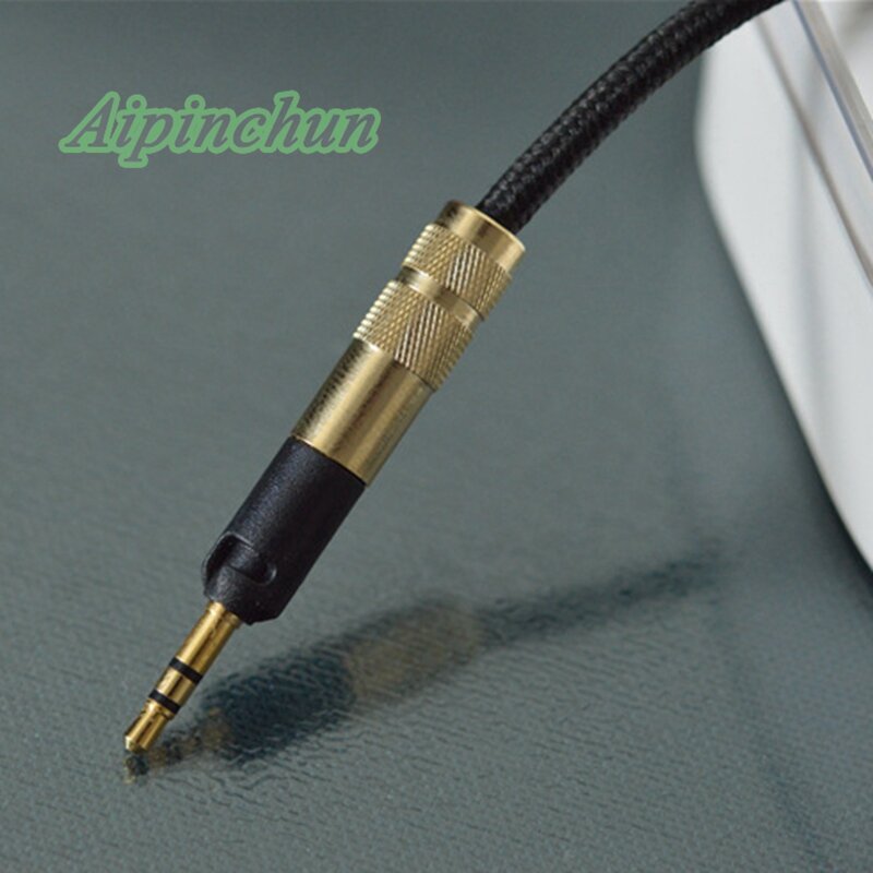 Aipinchun 3.5mm to 2.5mm Replacement Audio Silver-Plated Headset Cable with Mic For Sennheiser Headphone HD598 HD595 HD558 HD518