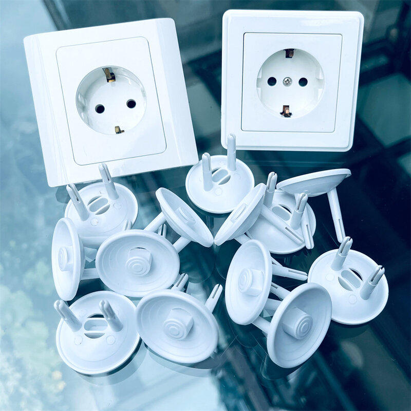 EU Socket Power Supply Protection Cover para crianças, tomada de choque anti-elétrico, segurança elétrica, bebê, 10 pcs