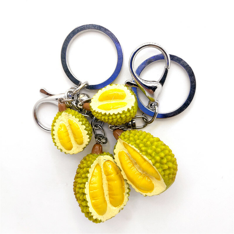 Porte-clés de fruit Durian pour la décoration de la maison, pendentif créatif pour sac à dos, accessoires de simulation