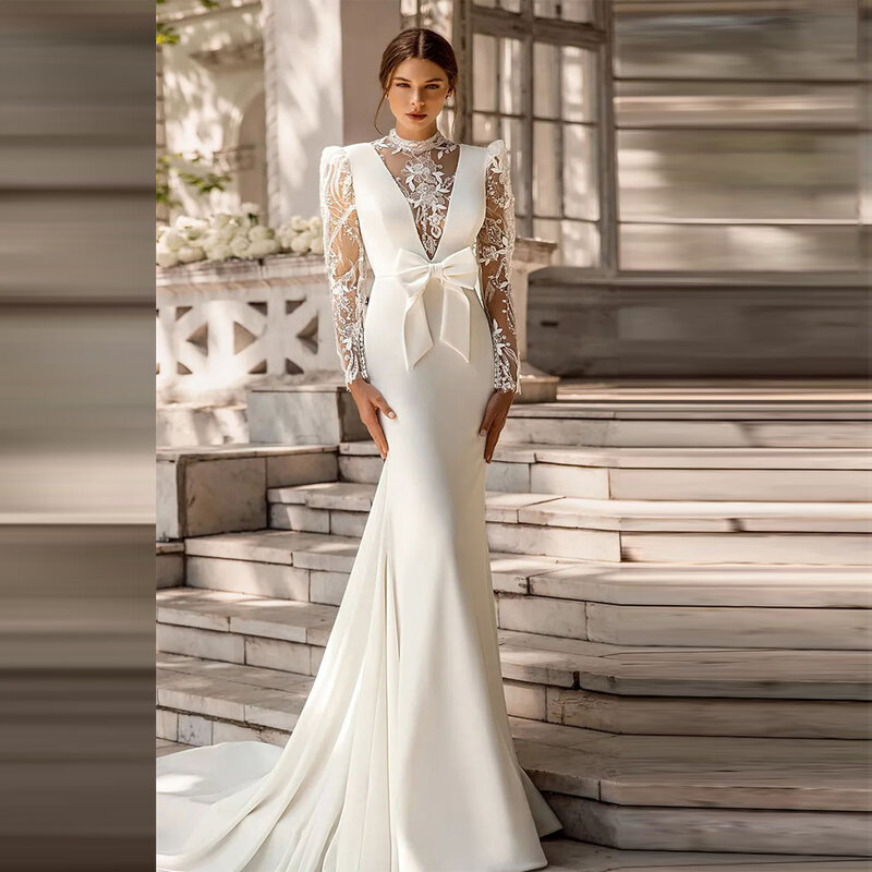 Summer Elegant Bright Women Wedding Dresses Sequin Printing Custom Made Bridal Gowns Mopping Length Customized Vestidos De Novia