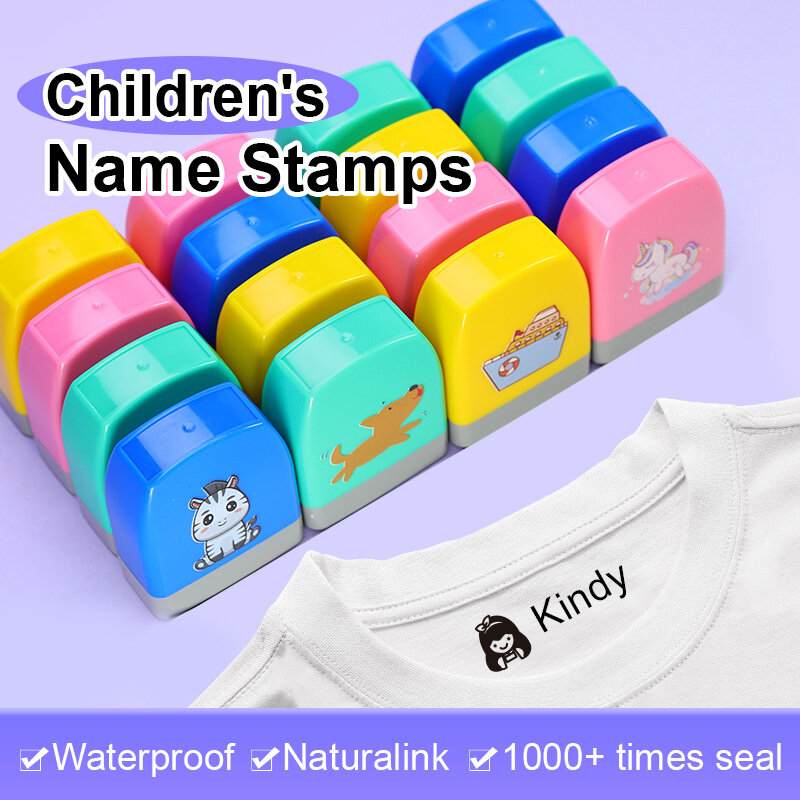 Cartoon Dinosaur Custom Name Stamp For Clothing Personalise For Student Clothes Chapter Children's Kawaii Name Sticker gift