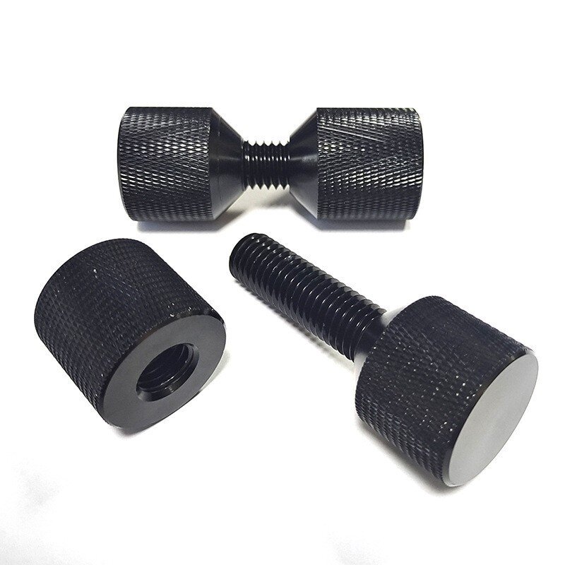1-1/8" Two Hole Pins Set 6061 Aluminum Lightweight Construction 2 Hole Flange Alignment Pin with Anodized Black Oxide Finish