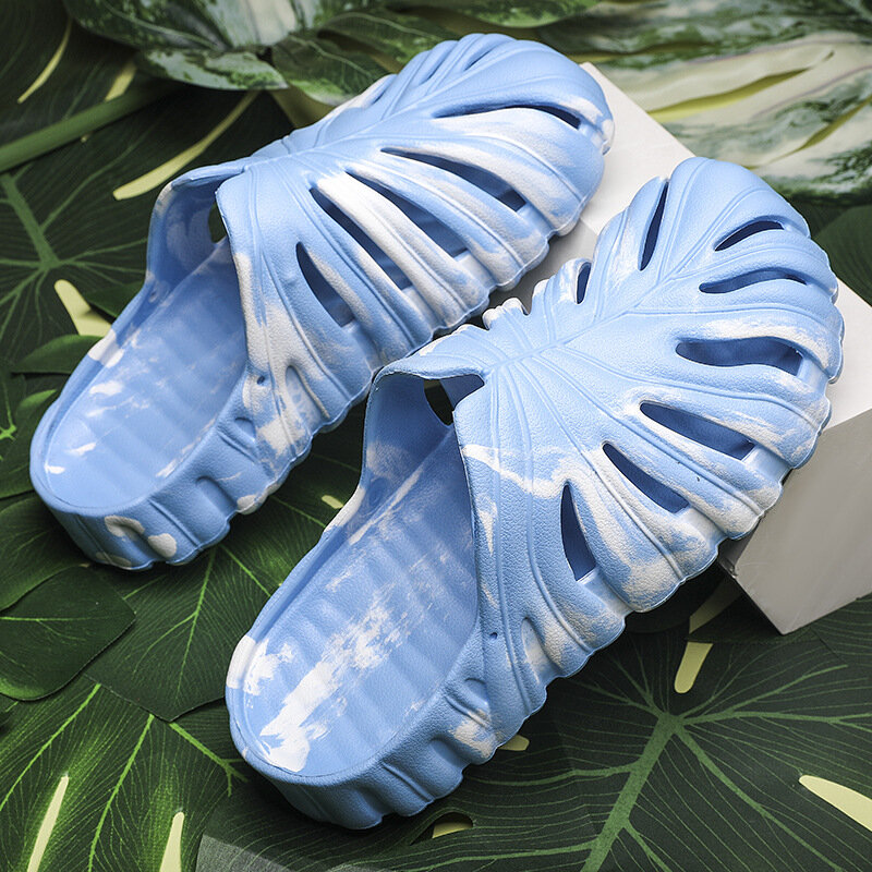 Monstera Slides para Homens Verão Mulheres Chinelos Ao Ar Livre Eva Floresta Macia Camping Tendência Unisex Slides Sapatos de Praia Chinelos Casa