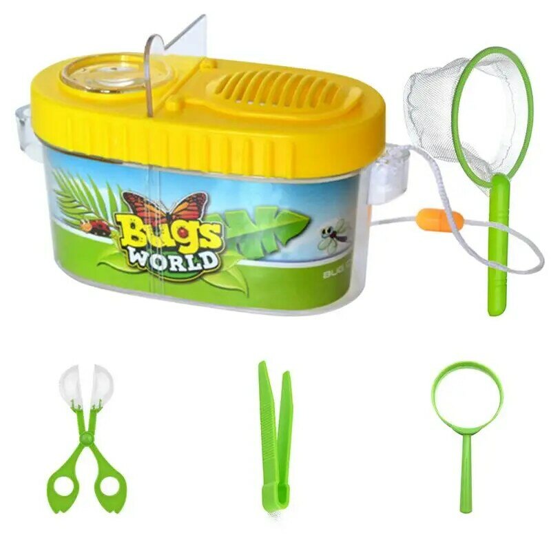 Educational Kids Insect Catching Box Educational Insect Observation Box Insect Catcher Kit With Butterfly Net Magnifying Glass