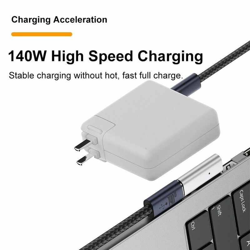Macbook air/pro用のMagsafe 140w USB-CタイプCメスアダプターコネクタラップトップpd急速充電プラグ