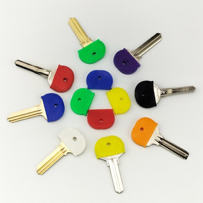 Accessoires pour clés couleur aléatoire, 1 pièce/10 pièces, identifiez facilement vos clés avec des couvercles élastiques