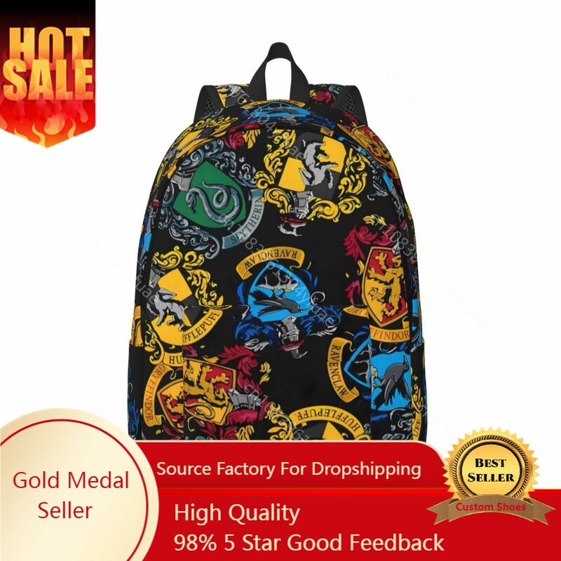Harrys-mochila de Ciclismo de dibujos animados mágicos para mujer, bolsos de escuela secundaria transpirables coloridos, mochila divertida