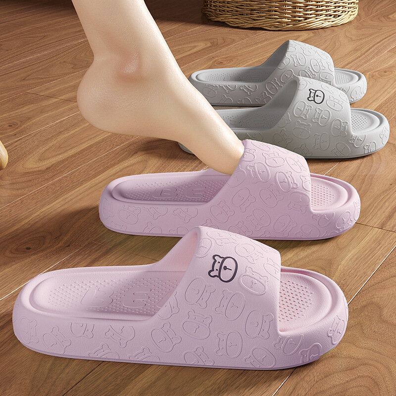 Anti slip slippers for women to wear outside in summer new bathroom indoor and home EVA non smelly cool slippers