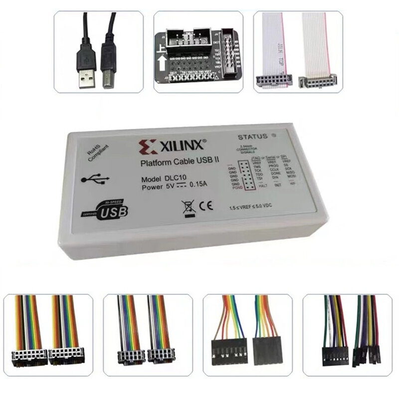 USB FPGA Emulator Plataforma, Cabo Downloader, DLC9LP, DLC10