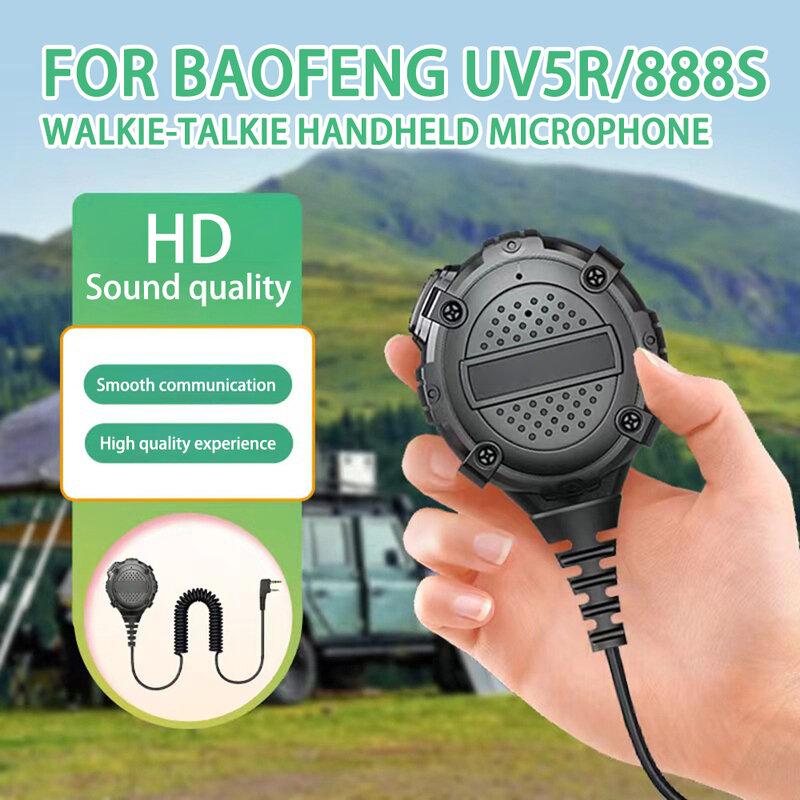 Baofeng Walkie Talkie microfono a mano K-Head Ham Radio Comumicador altoparlante Mic PTT per Walkie-Talkie UV-5R BF-888S accessori