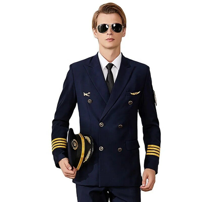 Uniforme de pilote de ligne, uniforme d'aviation imbibé pour le capitaine