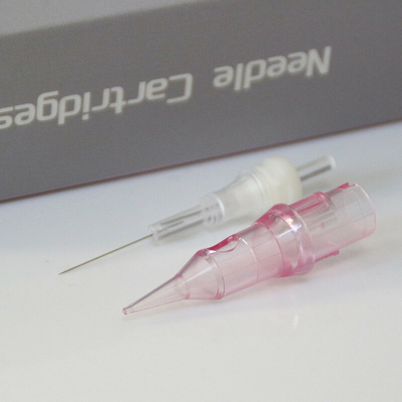 20Pcs Pink/Gray Cartridge Tattoo Needles Disposable Standard Size Round Liner For Cartridge Tattoo Pen Machine Tattoo Kit