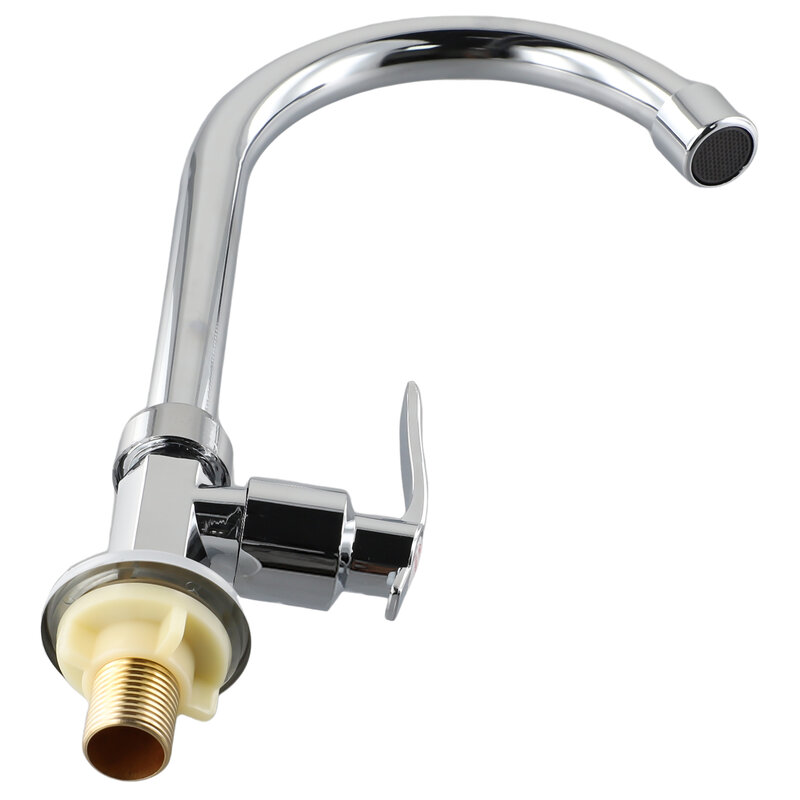 Kitchen Sink Mixer Taps Swivel Spout Single-Lever Single Cold Water-Taps Modern Chrome Faucet Kitchen Accessories