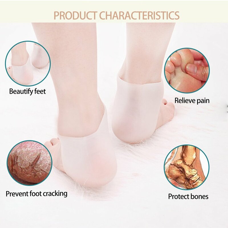 Silikon Feuchtigkeitsspendende Gel Ferse Socken Gebrochener Fuß Hautpflege Schützen Fuß Rissige Waschbar Pflege Werkzeug Gesundheit Monitore Massager