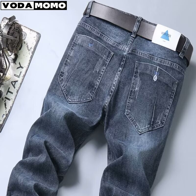 Autumn Winter Vintage Loose Casual Jeans Japanese Trend Fashion All-match Straight Denim Pants Male Trousers Men's Clothing