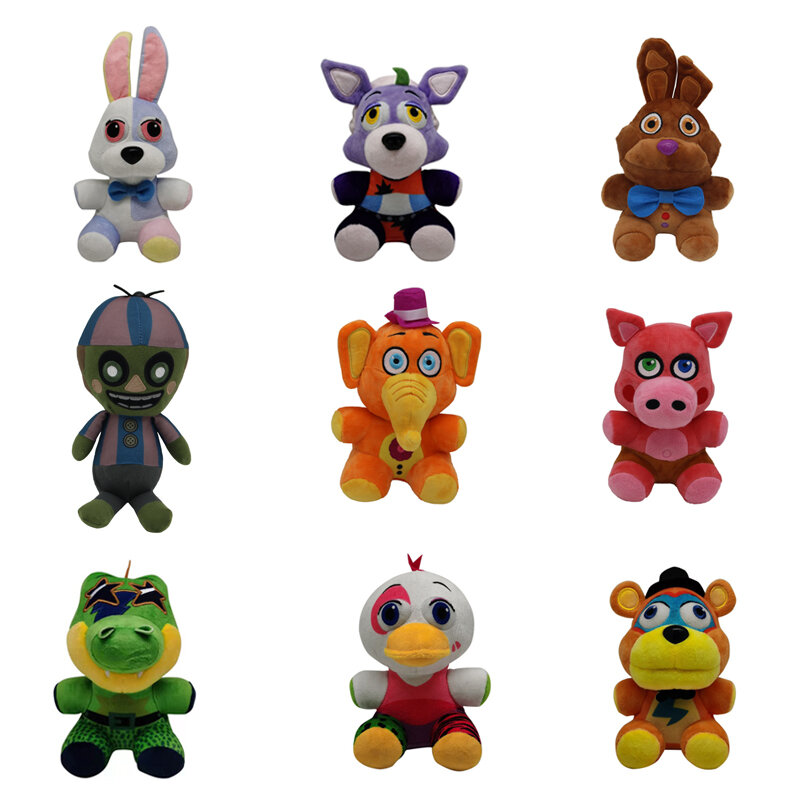 FNAF-juguetes de peluche de cinco noches en Freddy Bear Bonnie Chica Baby Ballora Foxy, 40 estilos, 18-20cm, regalos de muñecas