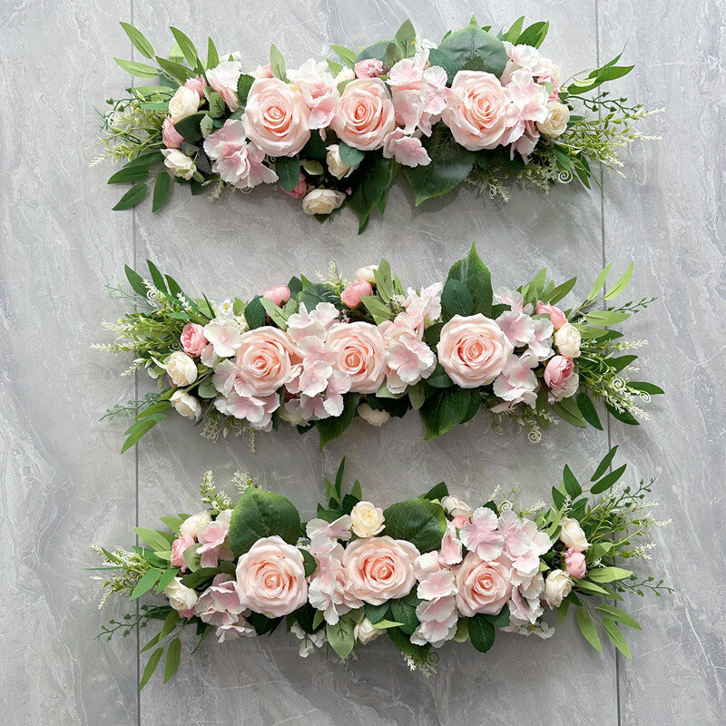 Neue exquisite künstliche Rose Blume Reihe DIY Hochzeit Blume Wand dekoration Tisch Mitte wed Bogen Hintergrund Bühne Blumen