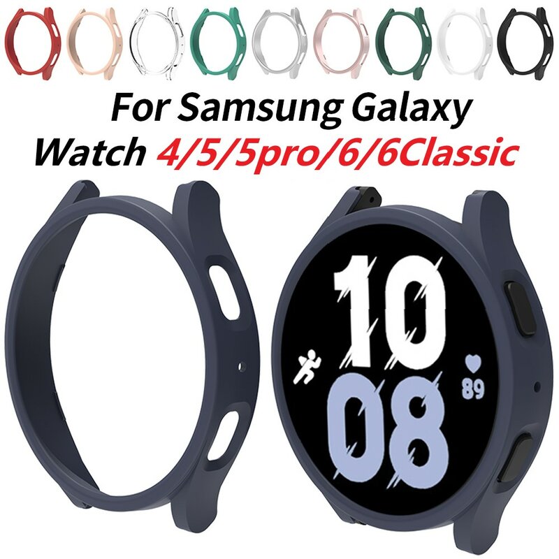 Case for Samsung Galaxy Watch 4/5/6 40mm 44mm 45m PC Matte Protective Bumper Shell for Watch 6 Classic 43mm 47mm Protector Cover