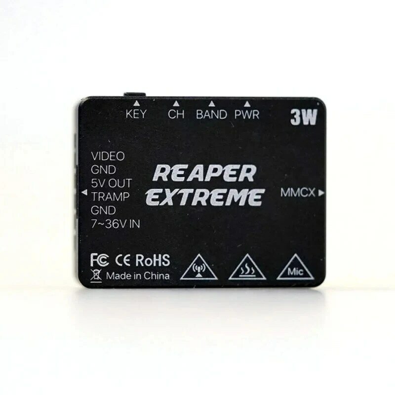Foxeer-Reaper Extreme de 5,8G, 3W, 72 canales, 25mW, 200mW, 500mW, 1,5 W, 3W, VTX ajustable para FPV de largo alcance