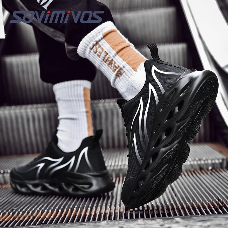 Zapatillas Deportivas informales para Hombre, zapatos de entrenamiento con suela duradera, a la moda, para correr, talla grande