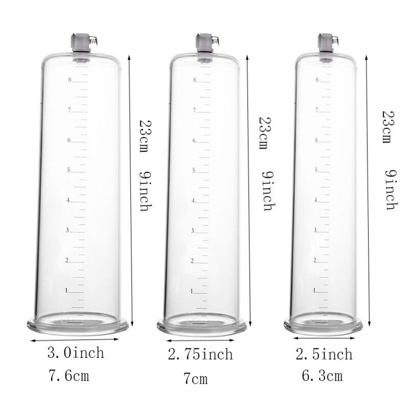 New 9in SMLXLXXL Penis Pump Acrylic Cup Accessories Sex Toy Tools Machine Pene Enlarger Enlargement Adultos Sexy Toys for Men