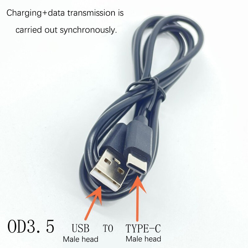 0.3-2M 1A USB c-type Universal kualitas tinggi kabel Data mobil Multimedia Player nirkabel Android Auto 4-core kabel koneksi